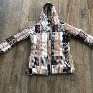686 Ski Snowboarding Coat Burberry Print- Small